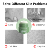 Dropshipping zielona herbata oczyszczająca solidna maska oczyszczająca glina Stick maska kontrola oleju pielęgnacja skóry Anti Acne usuń zaskórnika błotna maska 2